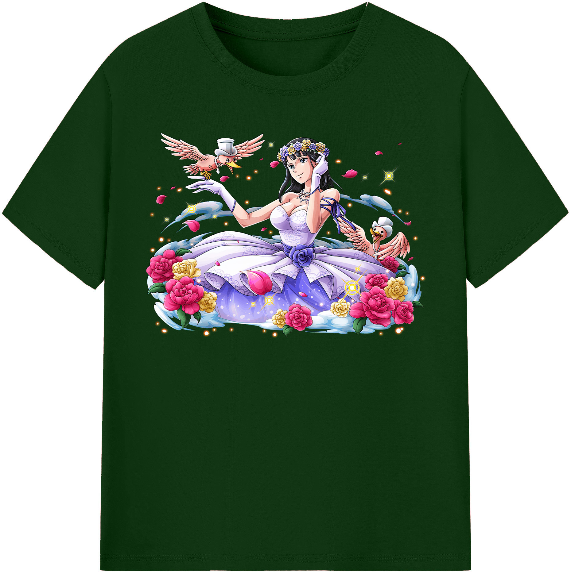 ワンピース ニコ・ロビン ONE PIECE Nico Robin 綿100％半袖Tシャツ（フロントプリント）